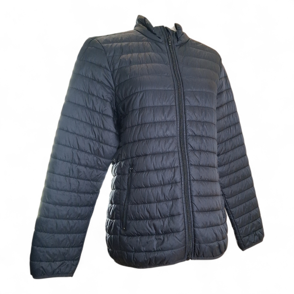 Brooks Brothers Women's Black Fleece Down Puffer Jacket Size L